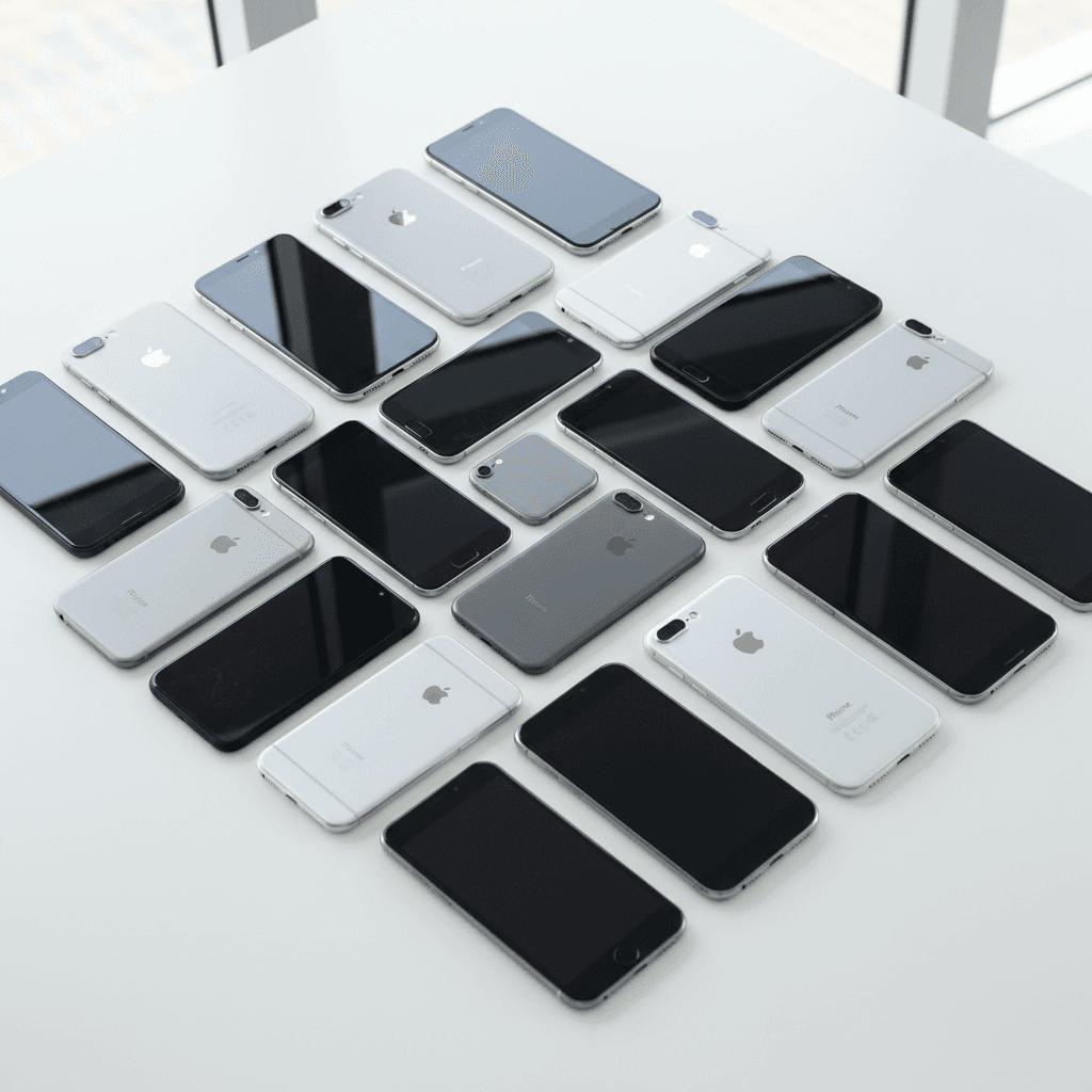 Refurbished iPhones and Samsung devices in inventory